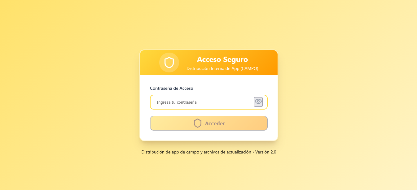 Portal de descarga de app campo