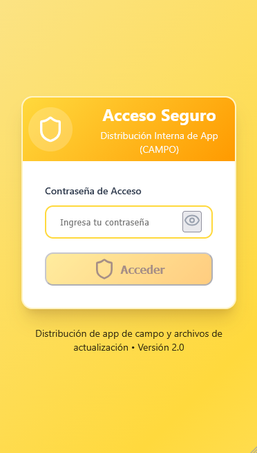 Portal de descarga de app campo